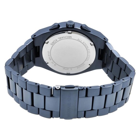 NWT Authentic Michael Kors Lennox Chronograph Quartz Blue Dial Women's Watch - Picture 3 of 3